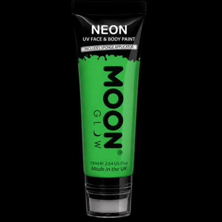 Maquillage fluo UV avec applicateur éponge - 75 ml - Vert
